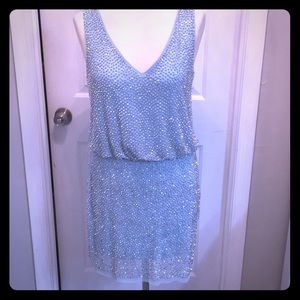 Baby blue sequin dress